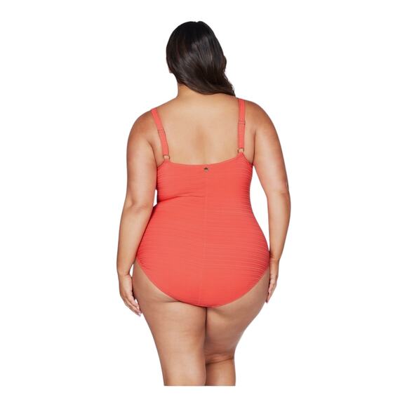 Artesands bathing suit Aria Botticelli one piece swim coral size 20 - Picture 9 of 9